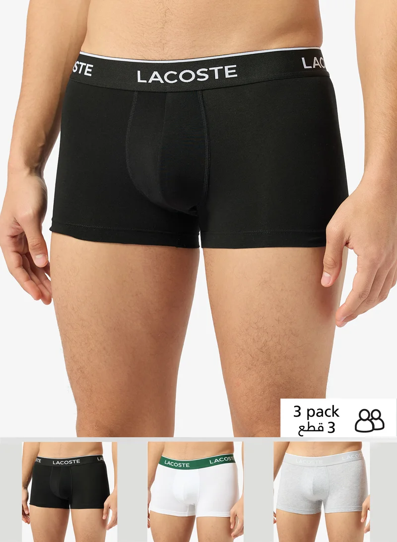 لاكوست ثلاث قطع بوكسرات أساسية مطاطية